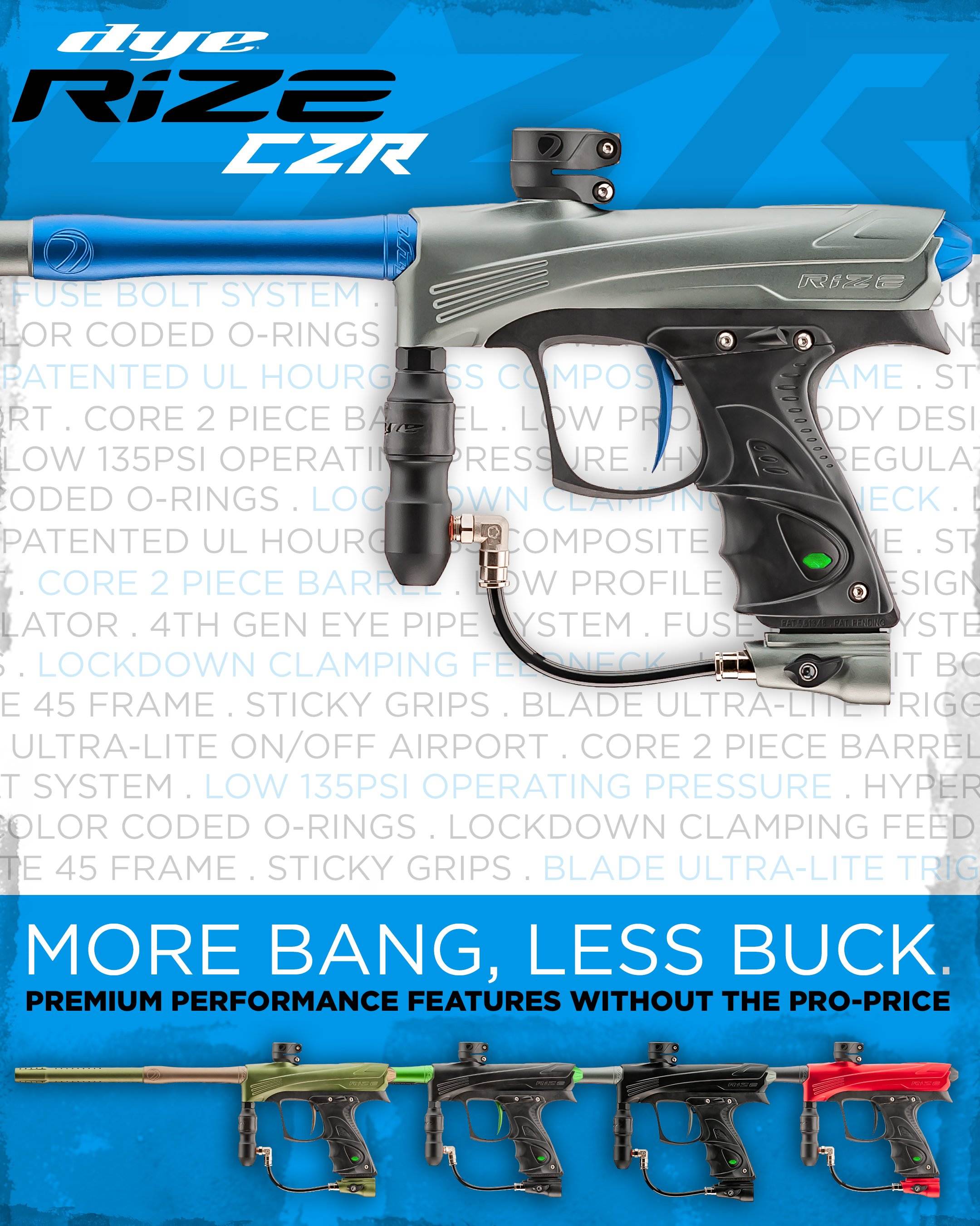 DYE Rize CZR - Top Level Performance Without the Pro Price! - PaintballDeals.com