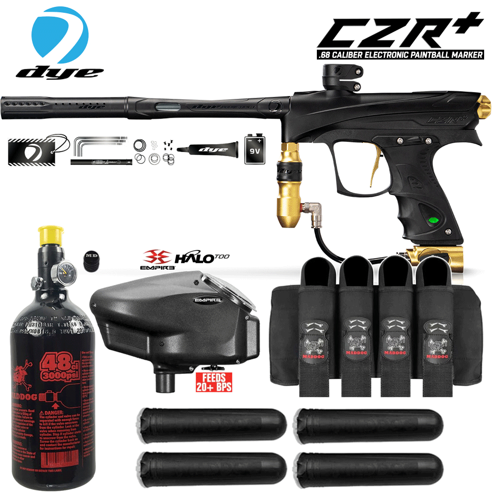 Maddog DYE CZR+ .68 Cal Full Auto Electronic Paintball Gun Marker | Full Auto | Tournament Ready