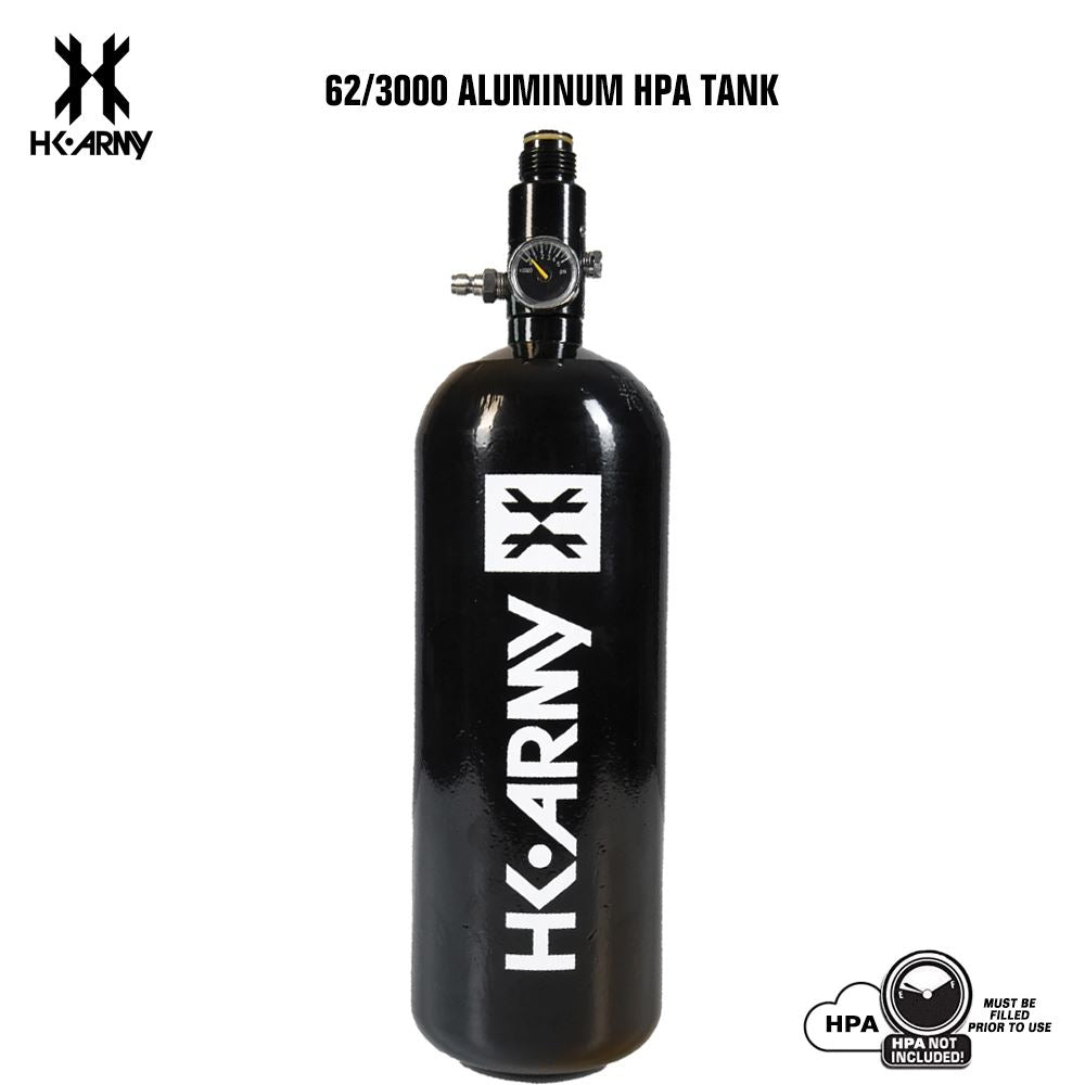 CLEARANCE HK Army 62/3000 Compressed Air HPA Paintball Tank - Black | 2024 Hydro