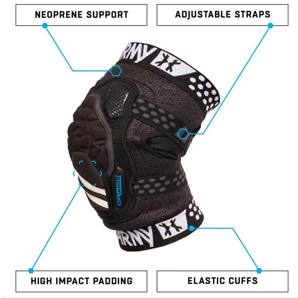 HK Army CTX Knee Pads – Performance Knee Protection Small size, knee pads, stable knee support, for diving and crawling, front angle