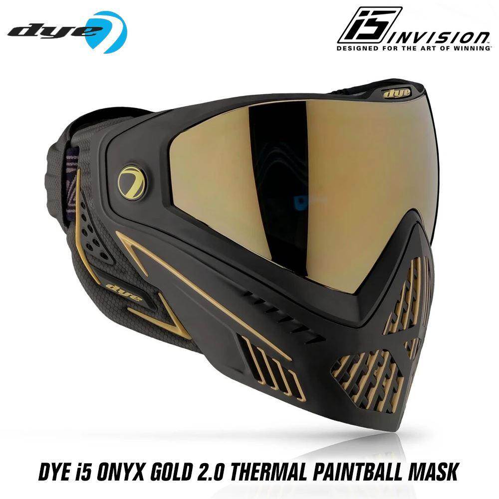 Dye I5 Thermal Paintball Mask Goggles with GSR Pro Strap - PaintballDeals.com