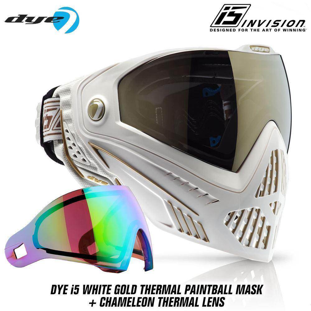 Dye I5 Thermal Paintball Mask Goggles with GSR Pro Strap - PaintballDeals.com