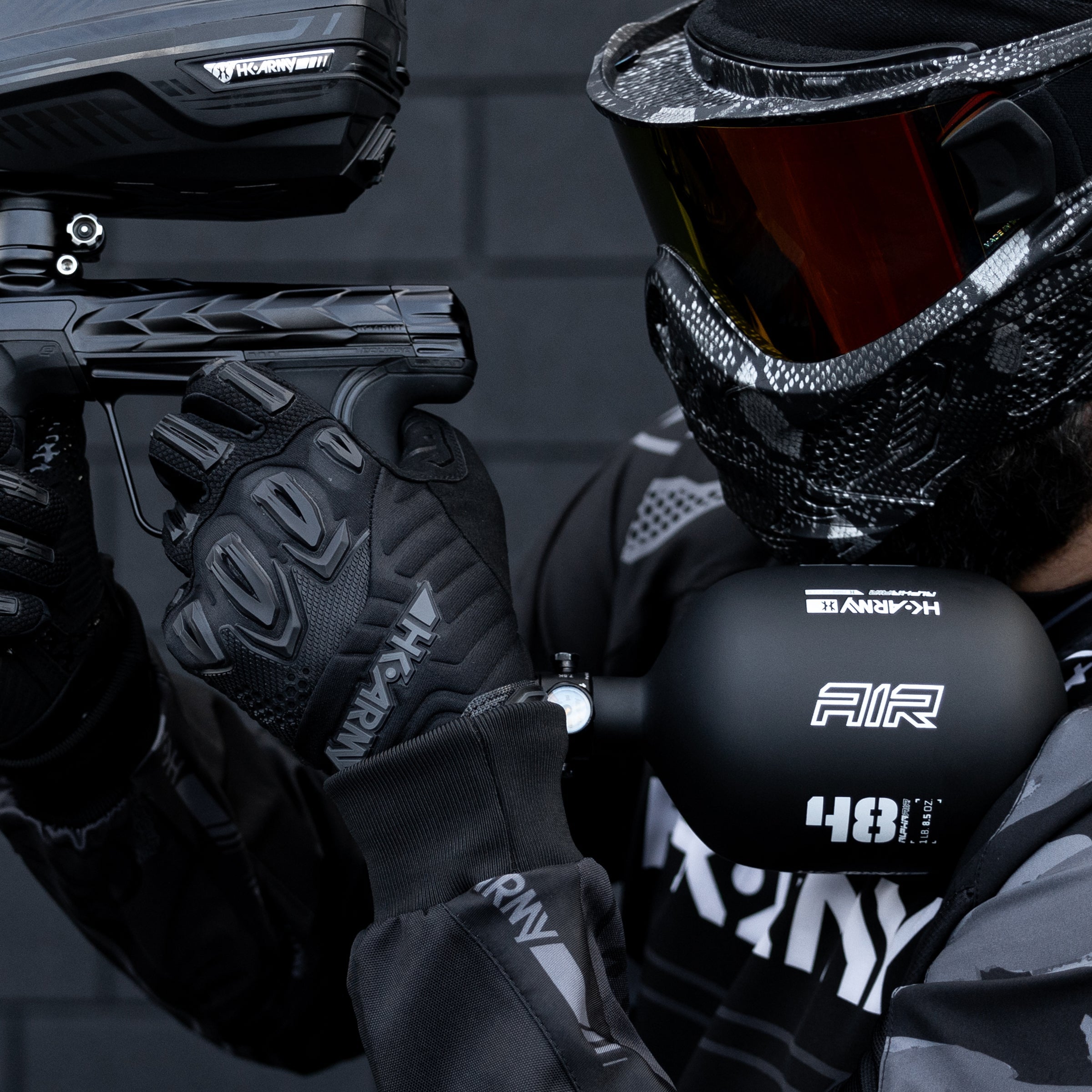 Alpha Air 48ci 4500psi Carbon Fiber HPA Paintball Tank – HP8 Reg Shadow