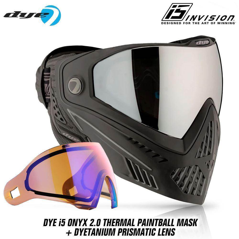 Dye I5 Thermal Paintball Mask Goggles with GSR Pro Strap - PaintballDeals.com