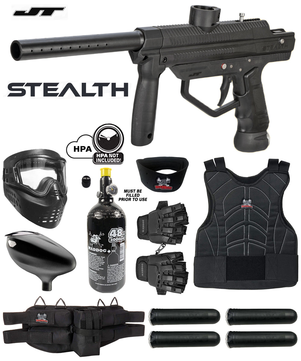 JT Stealth Paintball Gun Marker Packages | Maddog All-In-One Starter Kits