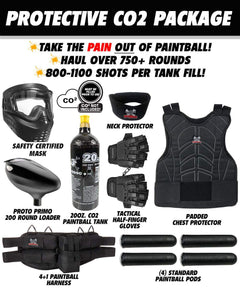 Maddog JT Stealth Tactical Protective CO2 Paintball Gun Marker Starter Package JT Paintball