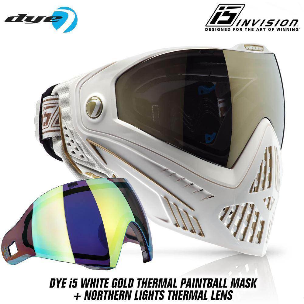 Dye I5 Thermal Paintball Mask Goggles with GSR Pro Strap - PaintballDeals.com