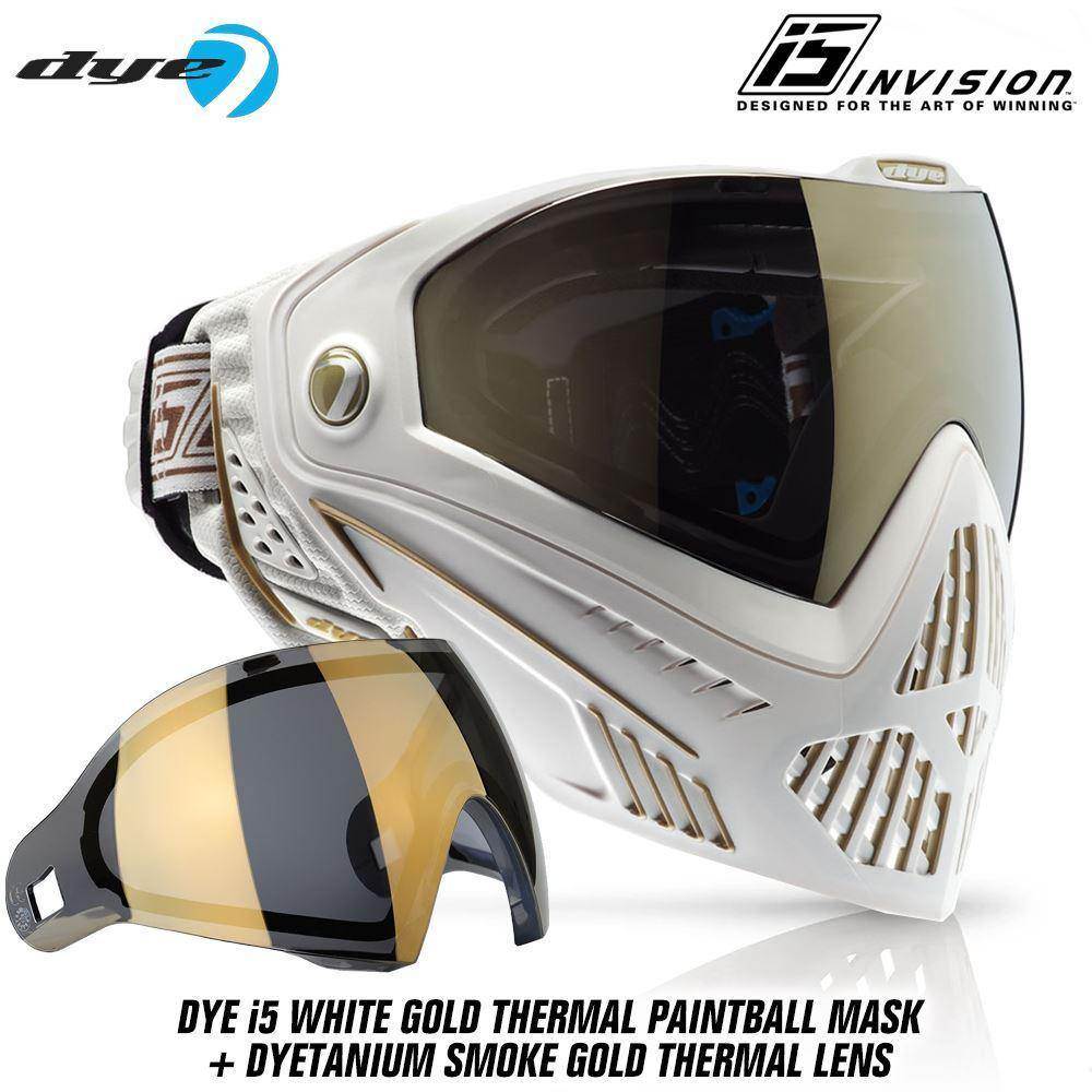Dye I5 Thermal Paintball Mask Goggles with GSR Pro Strap - PaintballDeals.com