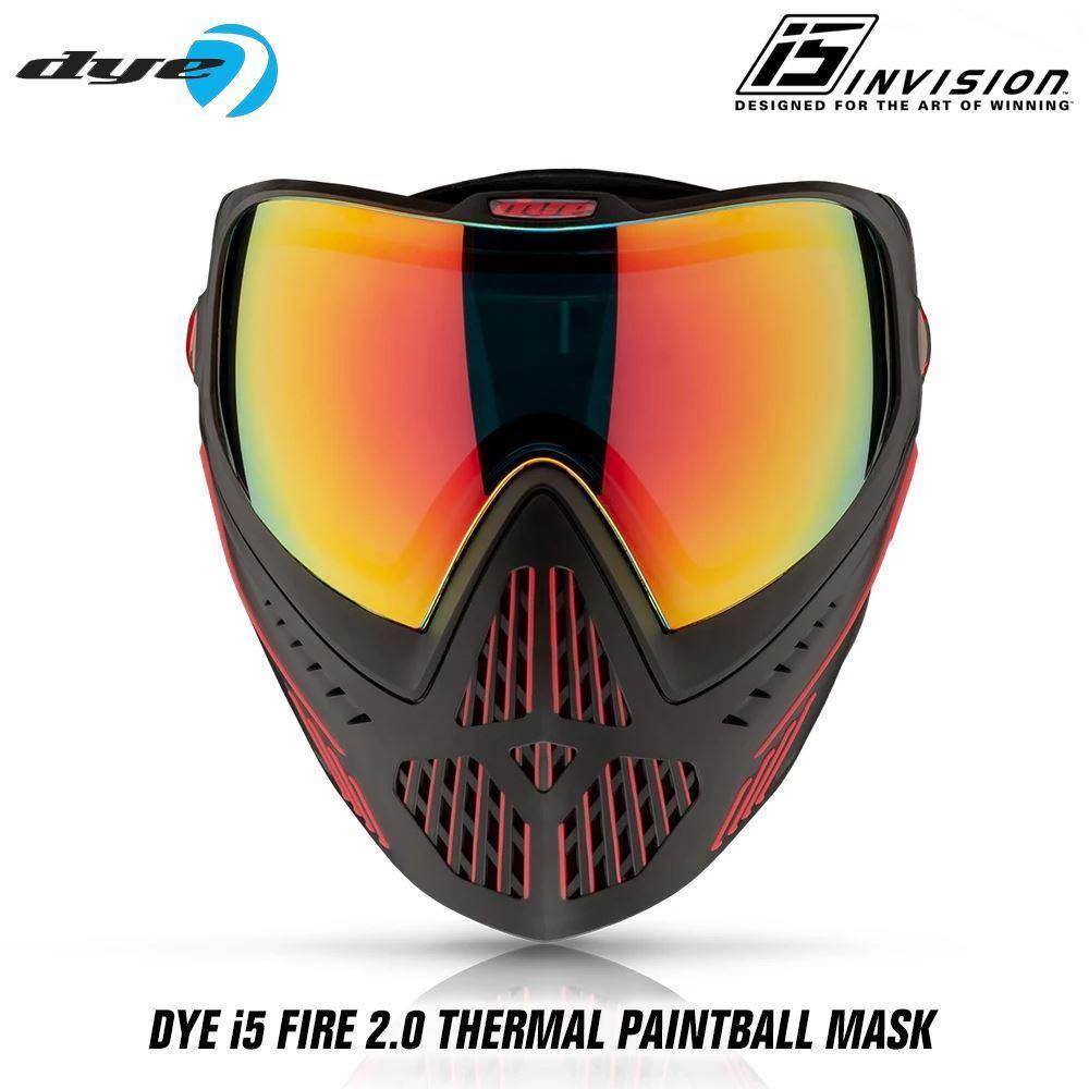 Dye I5 Thermal Paintball Mask Goggles with GSR Pro Strap - PaintballDeals.com
