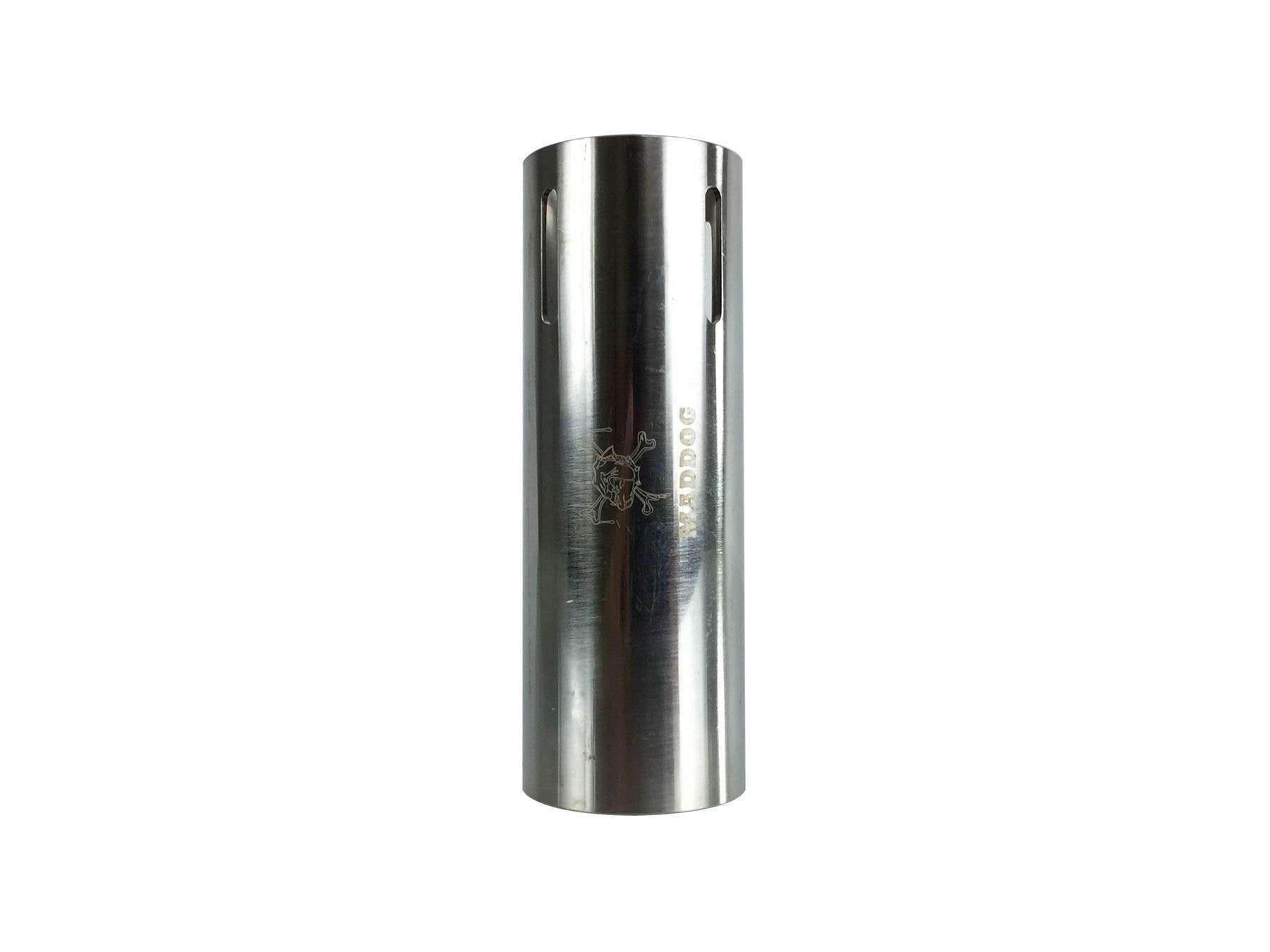 Maddog Sports High Performance Stainless Steel Cylinder - Ported std config, accessory, reliable gear setup, for gear bags, front angle