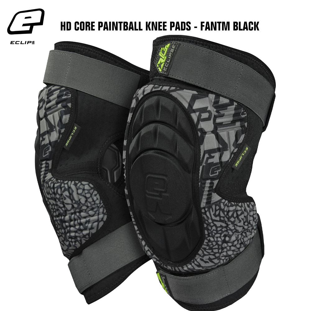 Planet Eclipse HD Core Paintball Knee Pads - Fantm Black