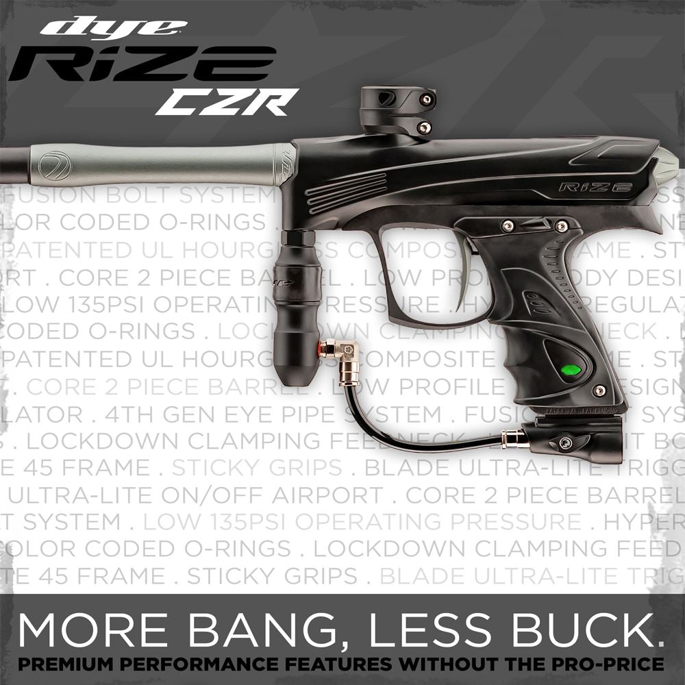 CLEARANCE - Dye Rize CZR Paintball Gun Marker - Black / Grey
