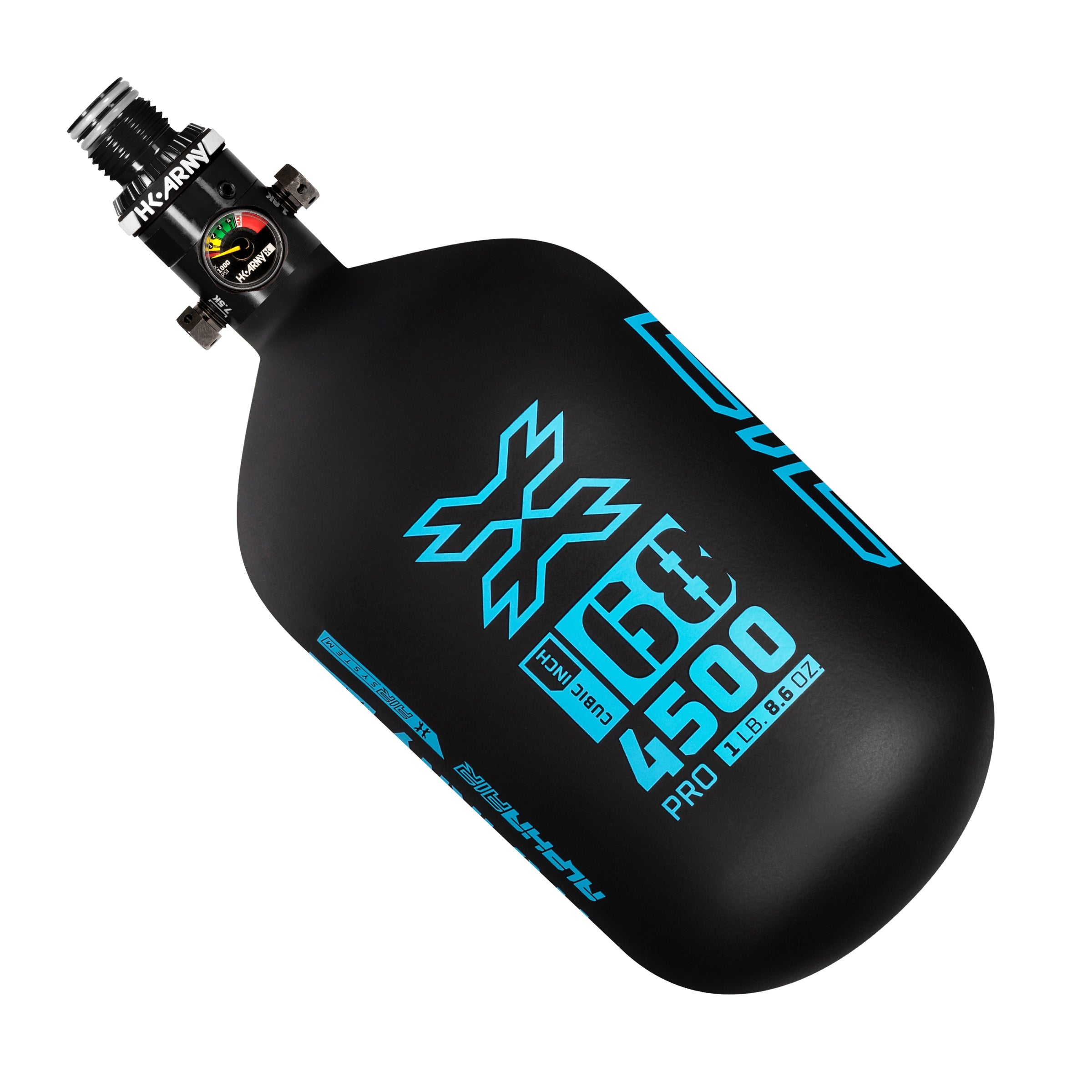 HK Army Alpha Air 68ci 4500 PSI Carbon Fiber Tank Bottle w/ HP8 Regulator - Abyss
