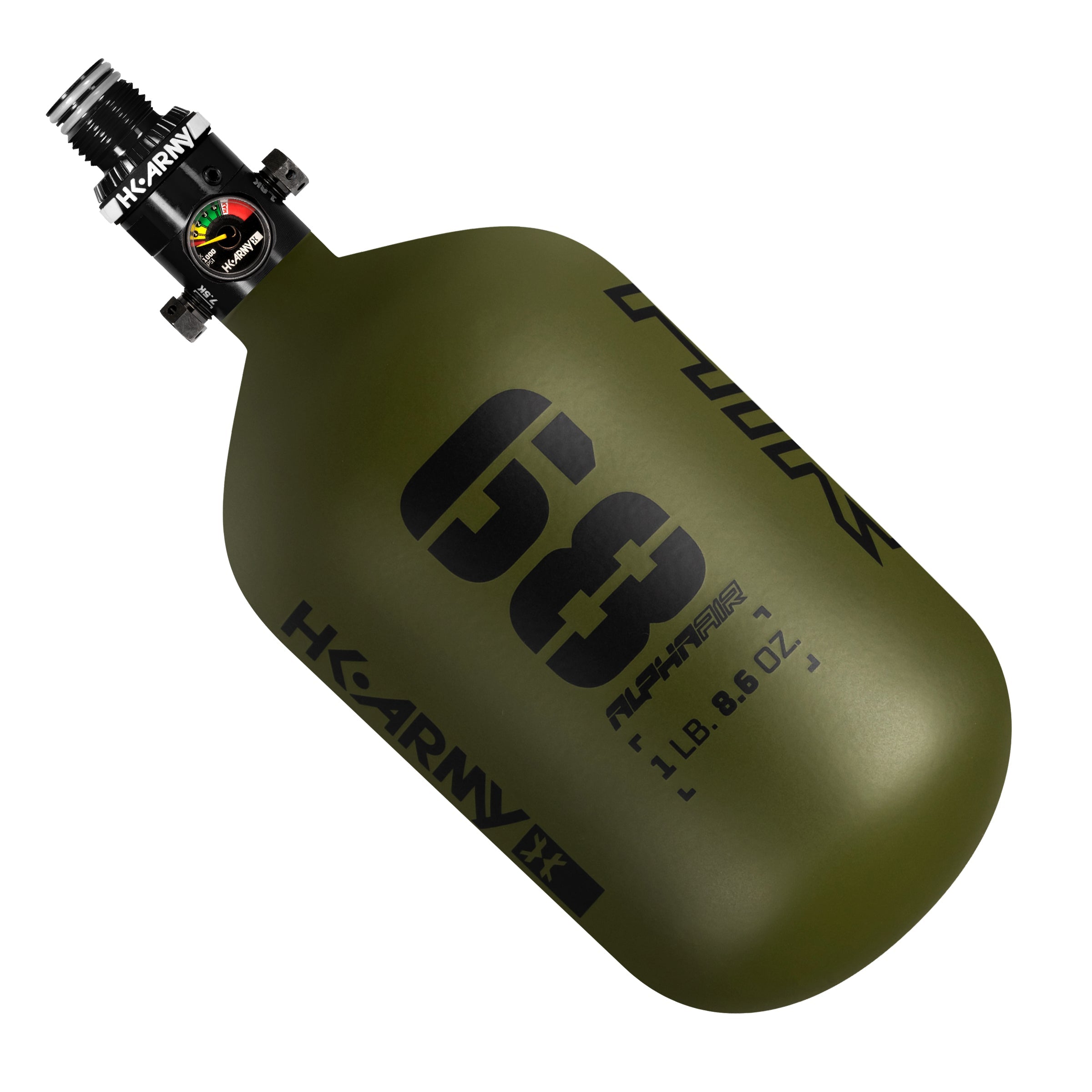 HK Army Alpha Air 68ci 4500 PSI Carbon Fiber Tank Bottle w/ HP8 Regulator - Striker