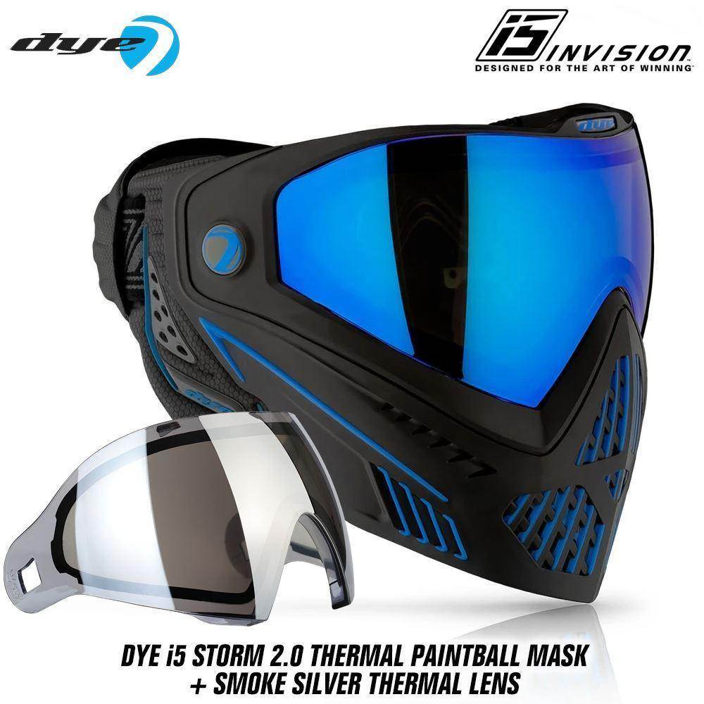 Dye I5 Thermal Paintball Mask Goggles with GSR Pro Strap - PaintballDeals.com
