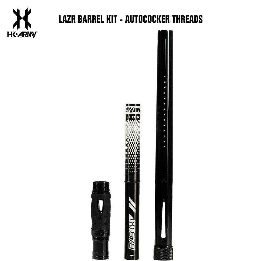 HK Army LAZR Paintball Barrel Kit - Autococker Threads - Black Inserts - PaintballDeals.com