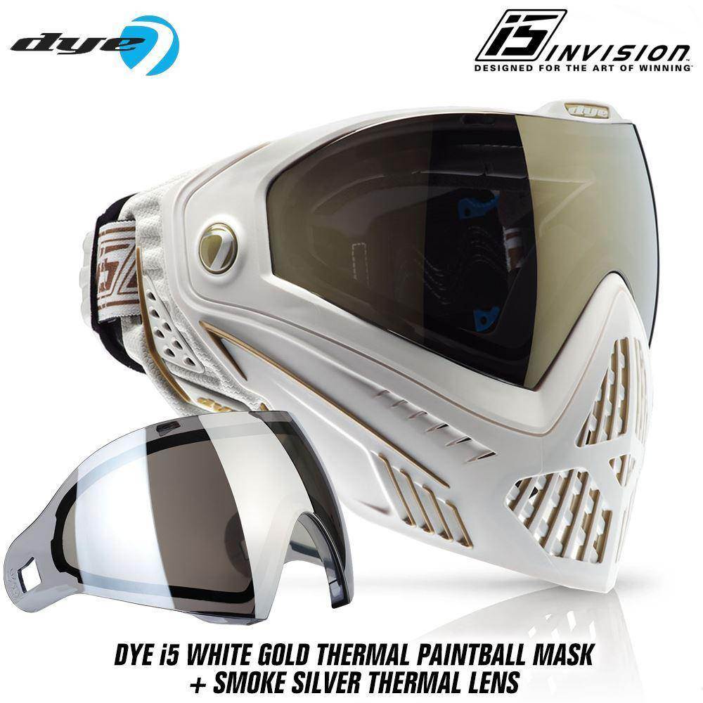 Dye I5 Thermal Paintball Mask Goggles with GSR Pro Strap - PaintballDeals.com