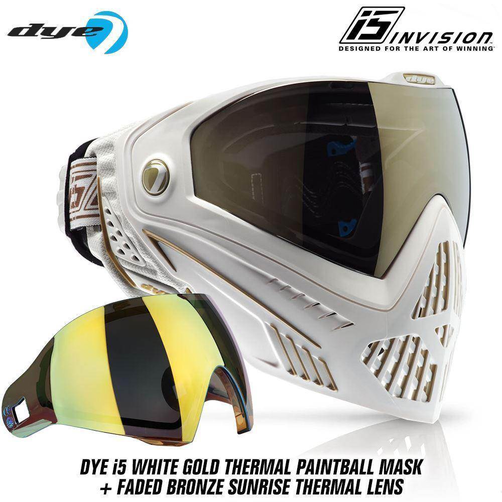 Dye I5 Thermal Paintball Mask Goggles with GSR Pro Strap - PaintballDeals.com