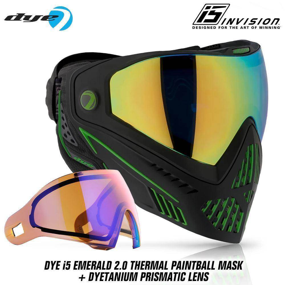 Dye I5 Thermal Paintball Mask Goggles with GSR Pro Strap - PaintballDeals.com