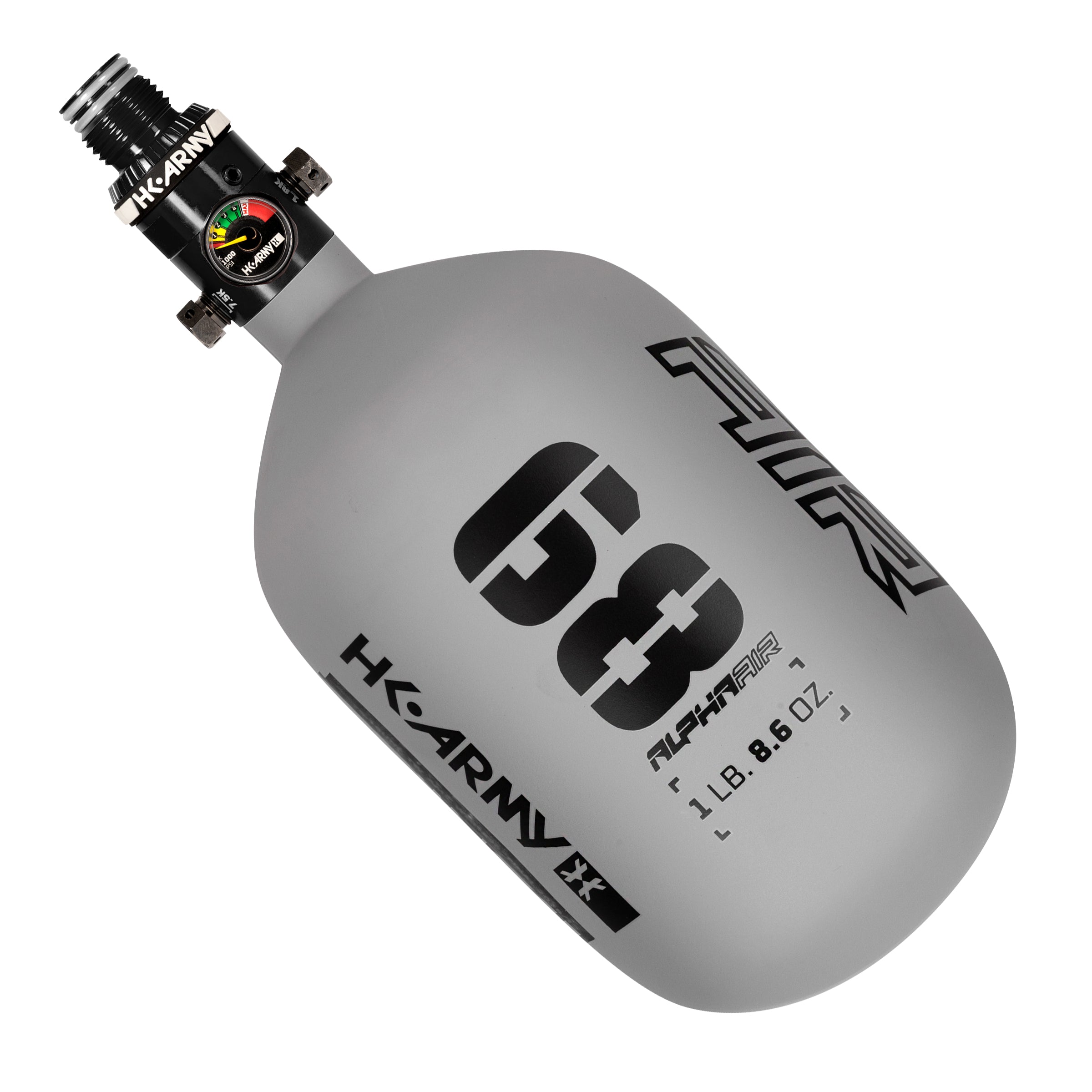 HK Army Alpha Air 68ci 4500 PSI Carbon Fiber Tank Bottle w/ HP8 Regulator - Graphite
