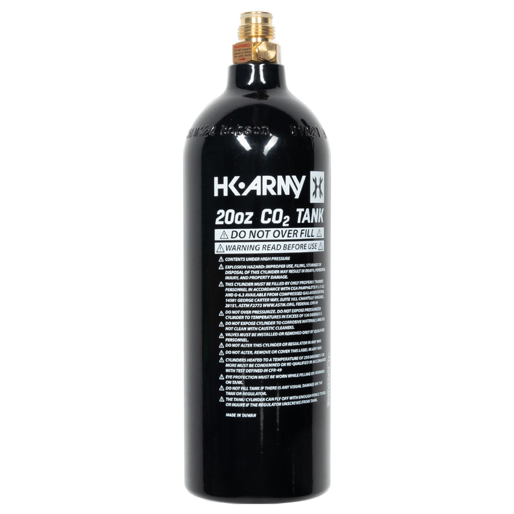 CLEARANCE HK Army 20oz Aluminum CO2 Paintball Tank - Black | 2024 Hydro