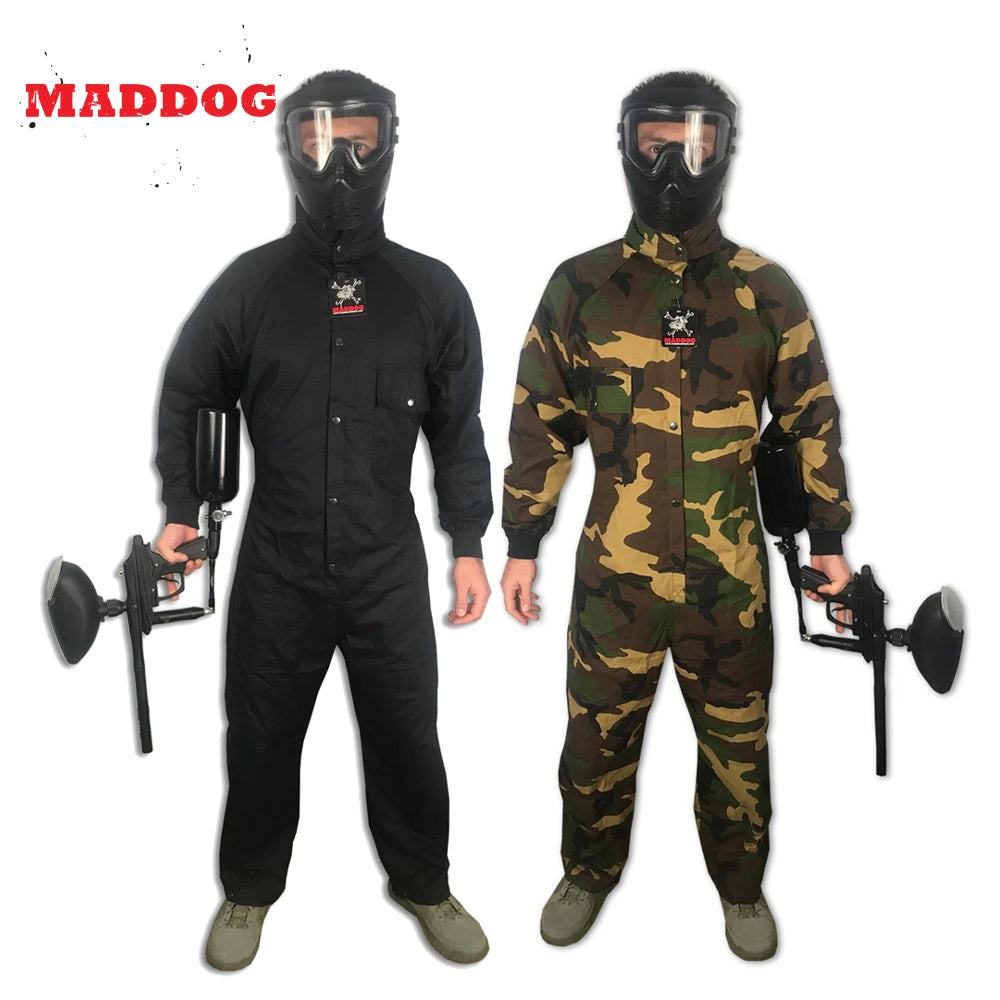 paintball tactical gear Maddog Tactical Paintball Rip-Stop Coverall Jumpsuit Black / X-Small