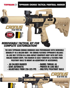 Maddog Tippmann Cronus Tactical Protective CO2 Paintball Gun Marker Starter Package