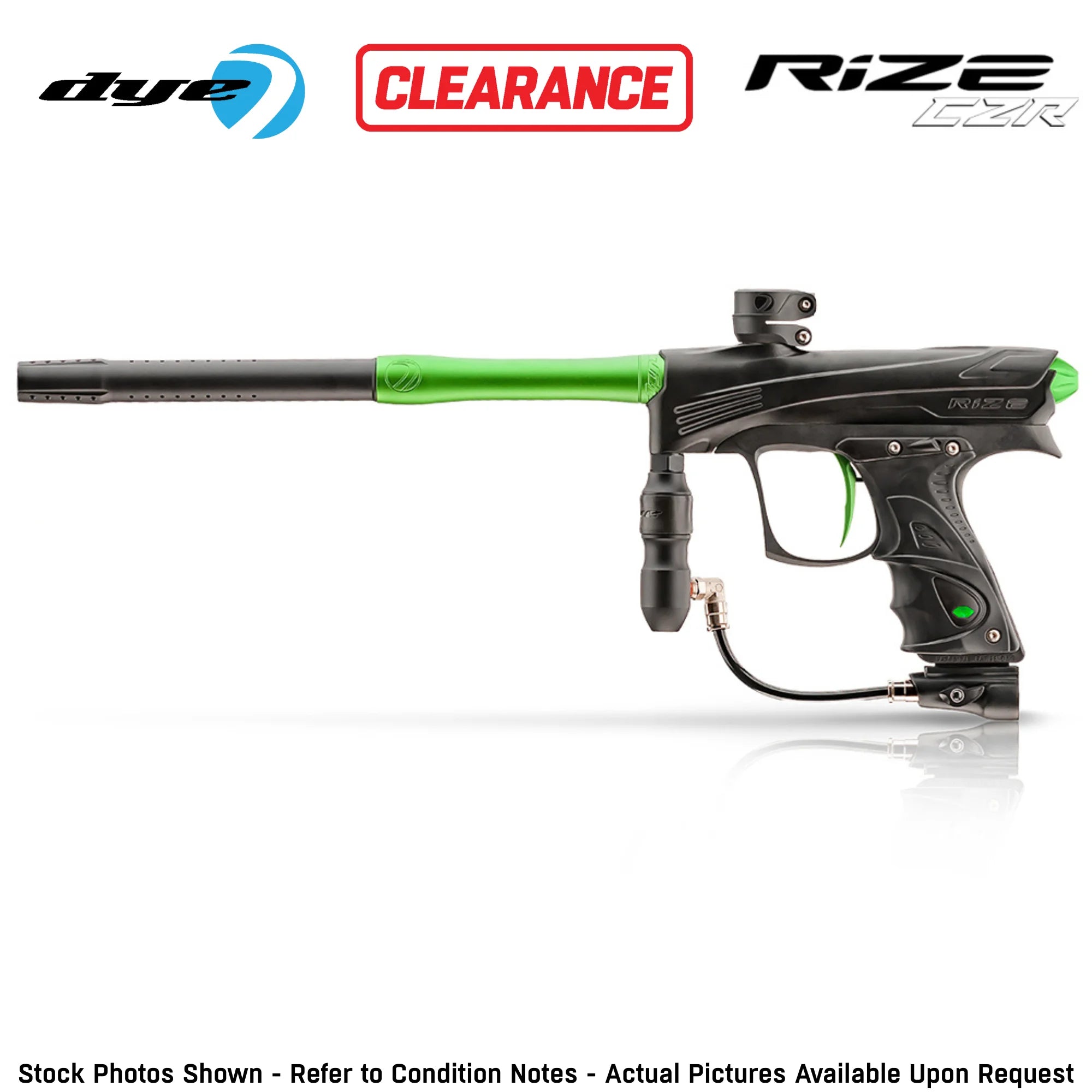 Dye Rize CZR Electronic Gun Marker - Full Auto Tournament Teal / Pink color, marker, accurate marker control, for woodsball play, setup view