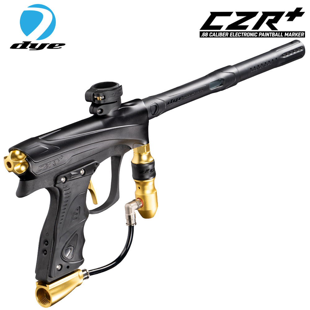 CLEARANCE Used Dye CZR+ .68 Caliber Full Auto Electronic Paintball Gun Marker - Black / Gold Dust