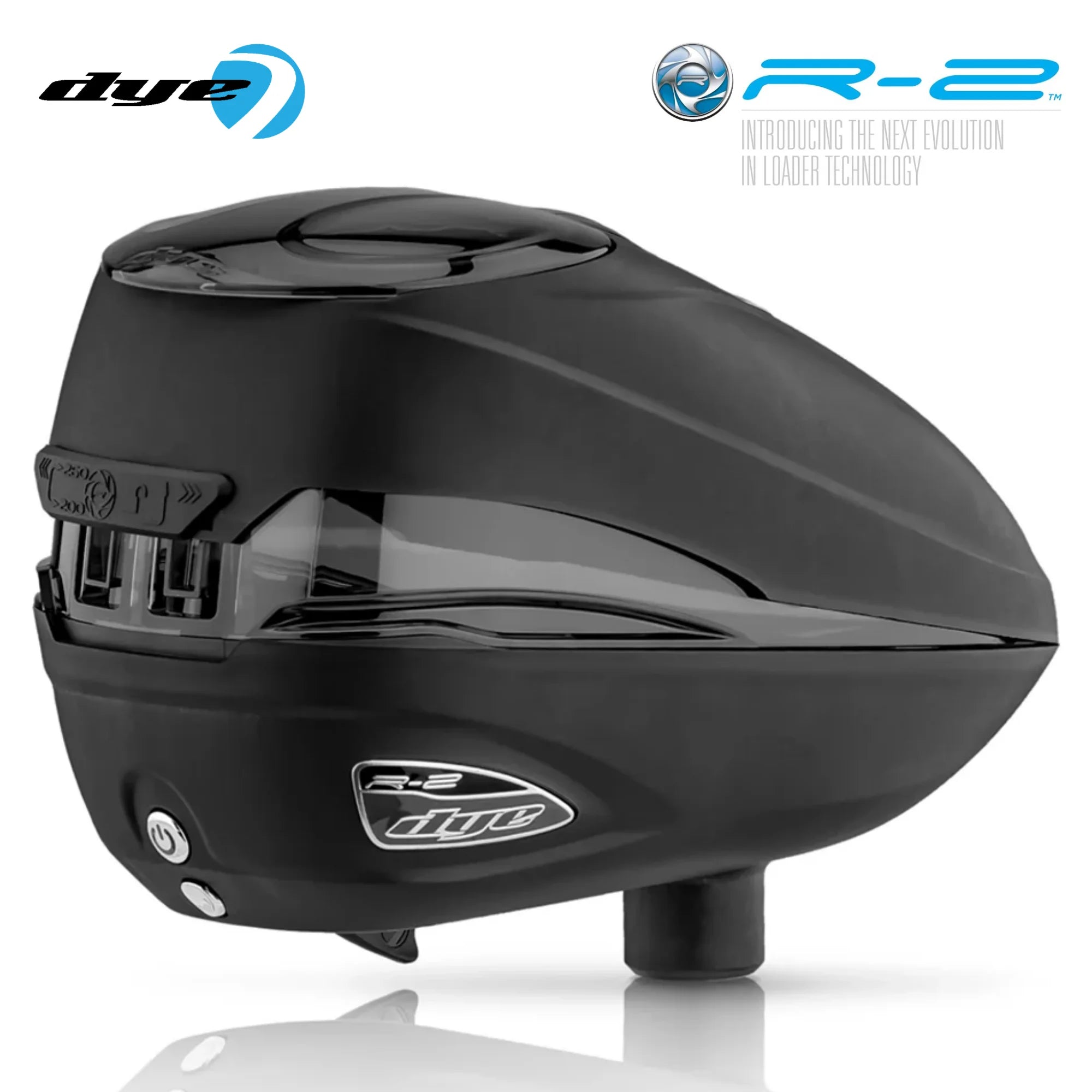 Dye Rotor R2 Electronic Paintball Loader – Adjustable 200/260 Capacity Hopper | 30+ BPS