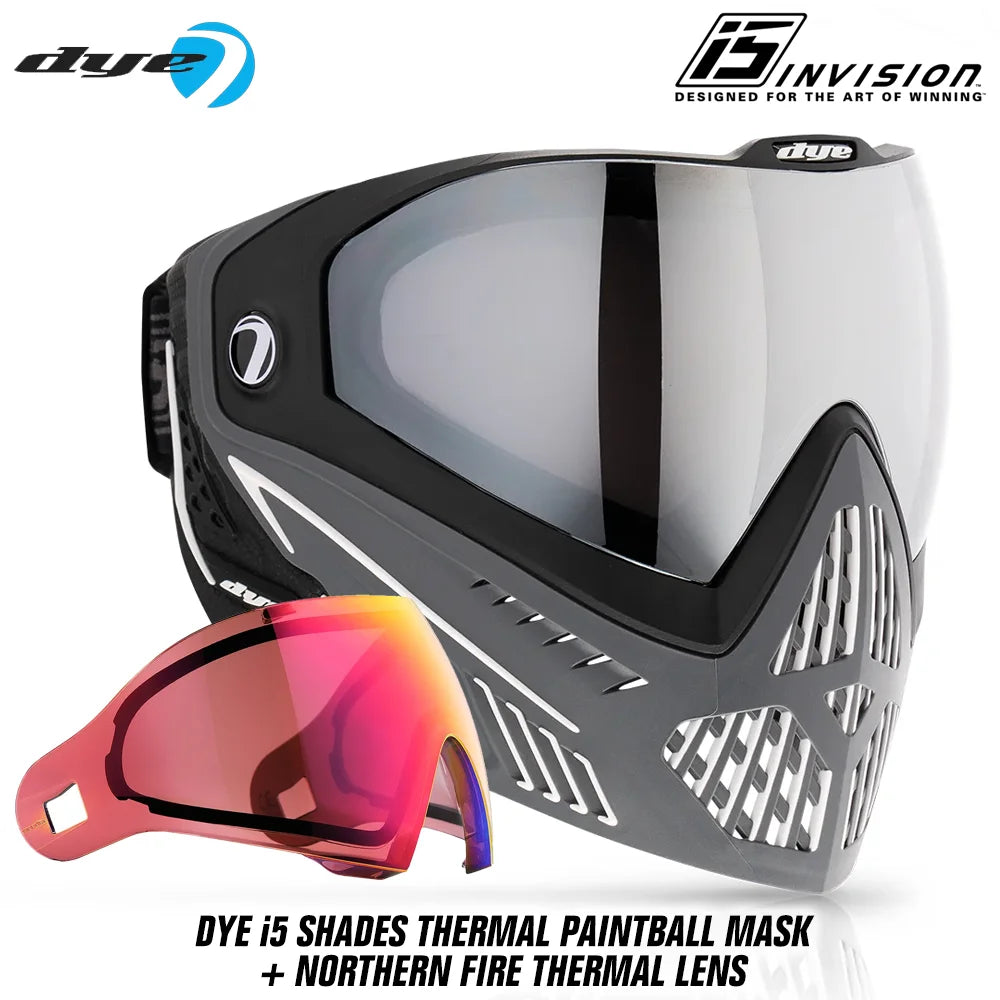 DYE i5 Thermal Paintball Mask Goggles With GSR Pro Strap