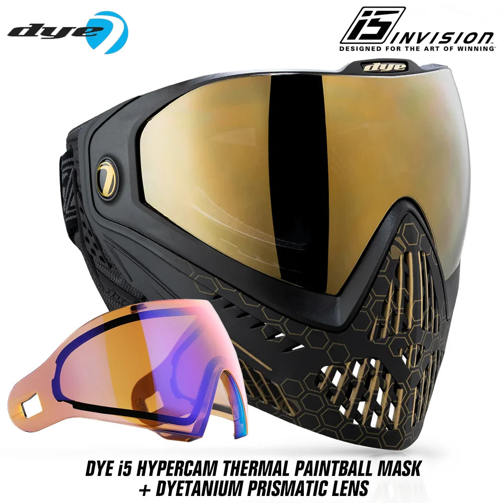 DYE i5 Thermal Paintball Mask Goggles With GSR Pro Strap