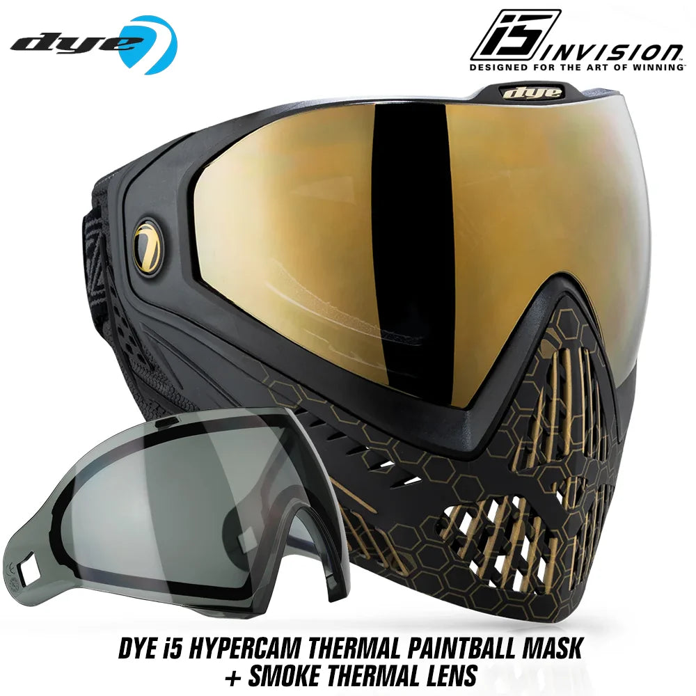 DYE i5 Thermal Paintball Mask Goggles With GSR Pro Strap