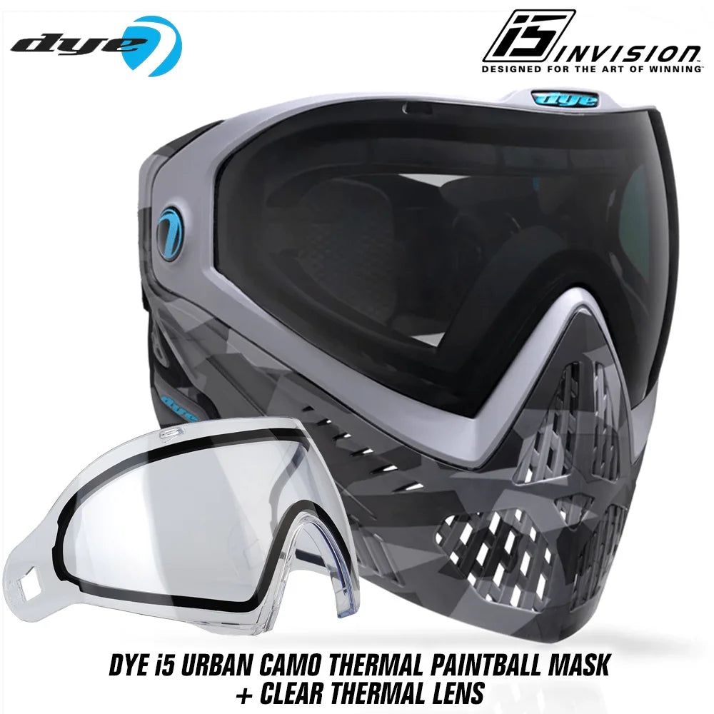 DYE i5 Thermal Paintball Mask Goggles With GSR Pro Strap
