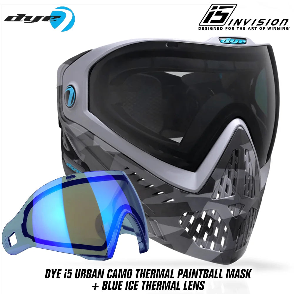 DYE i5 Thermal Paintball Mask Goggles With GSR Pro Strap