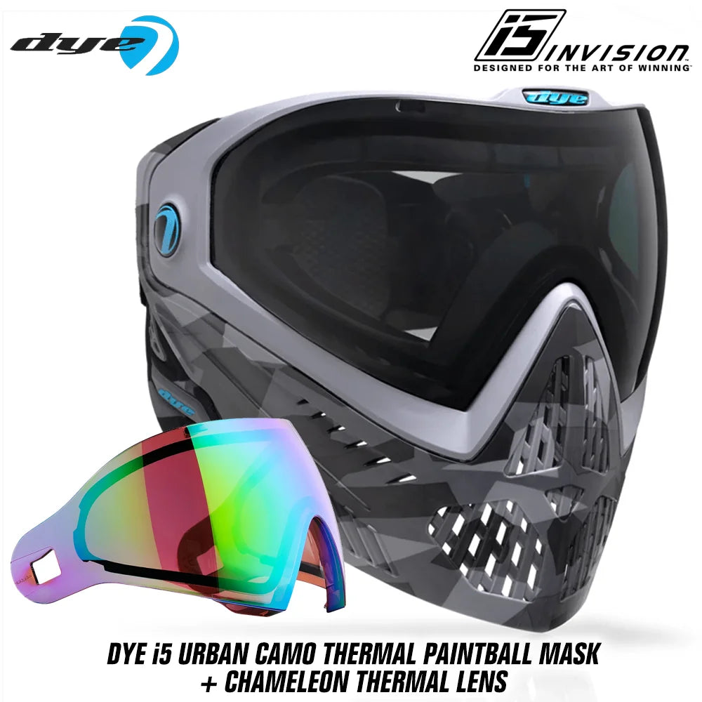 DYE i5 Thermal Paintball Mask Goggles With GSR Pro Strap