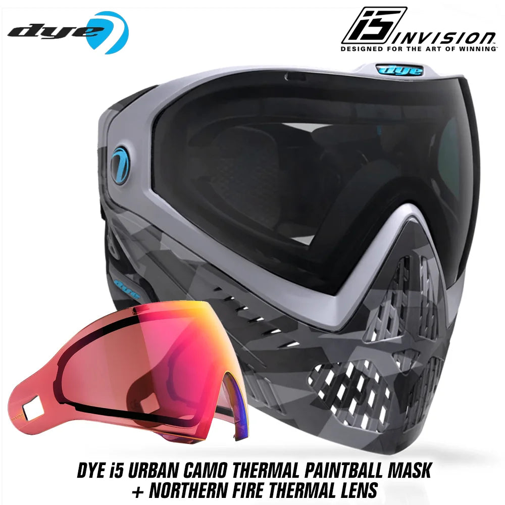 DYE i5 Thermal Paintball Mask Goggles With GSR Pro Strap