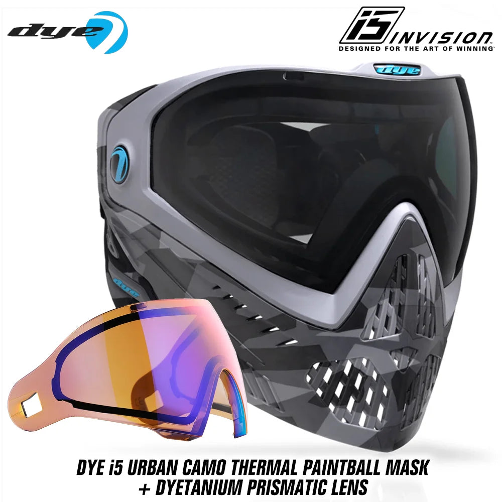 DYE i5 Thermal Paintball Mask Goggles With GSR Pro Strap