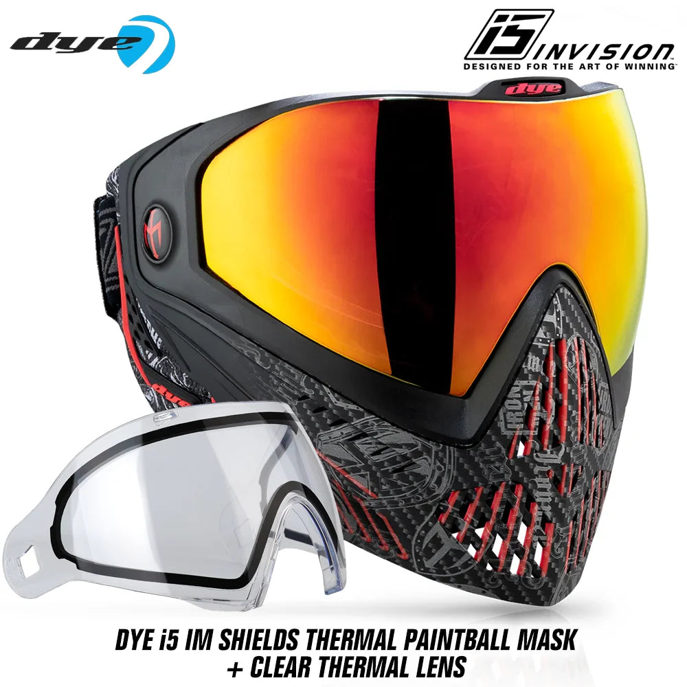 DYE i5 Thermal Paintball Mask Goggles With GSR Pro Strap