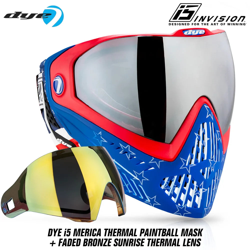 DYE i5 Thermal Paintball Mask Goggles With GSR Pro Strap