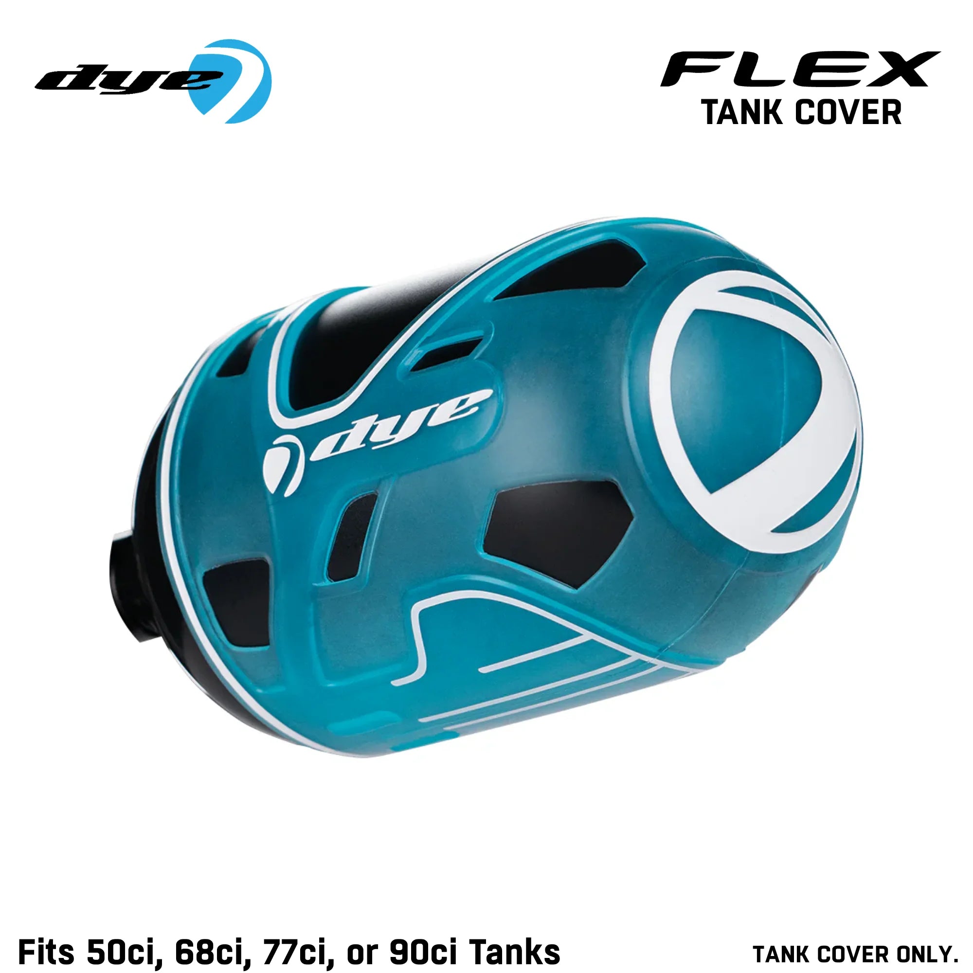 Dye Flex Tank Cover – Air Tank Grip and Protection std config, HPA tank cover, shoulder traction, for turf slides, kit layout