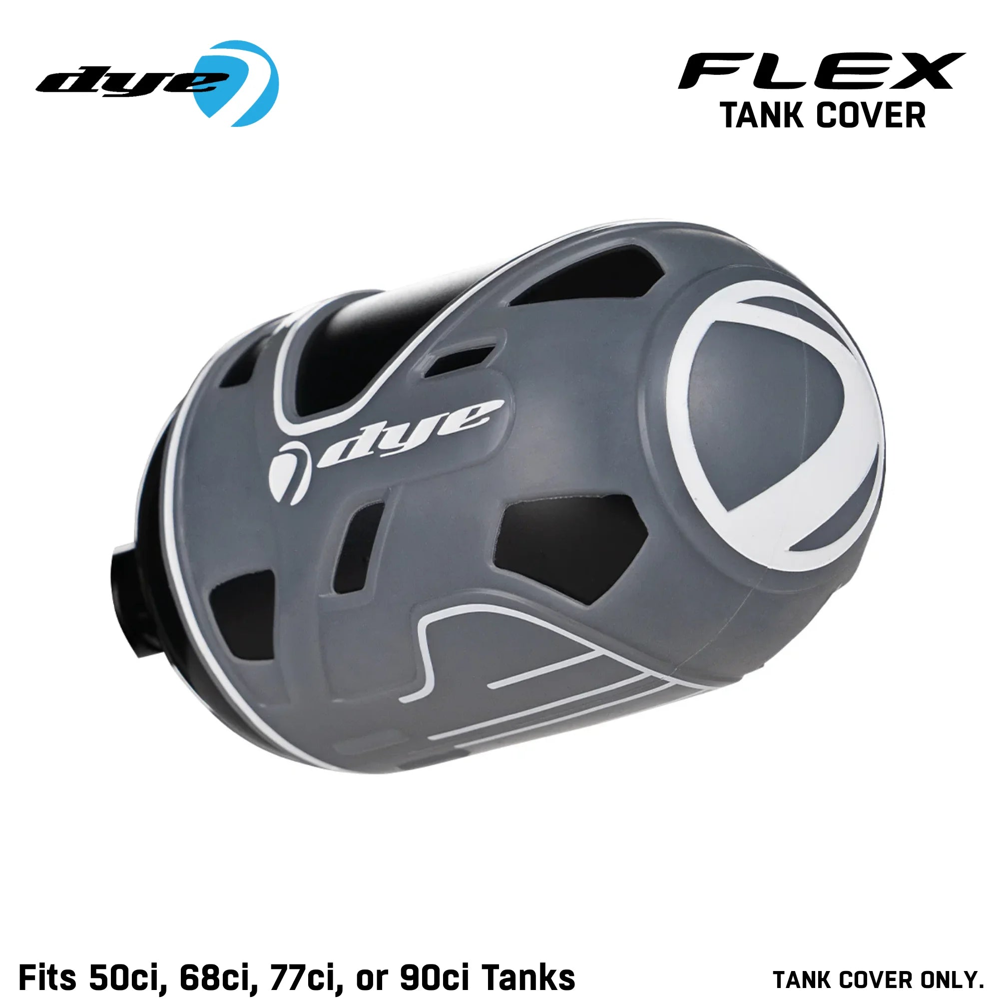 Dye Flex Tank Cover – Air Tank Grip and Protection (Fits std config, HPA tank cover, bottle protection, for turf slides, close detail