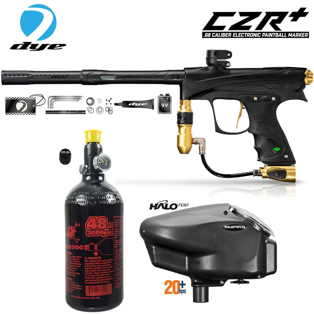 DYE CZR+ Electronic Paintball Gun Packages (All-In-One Kits)