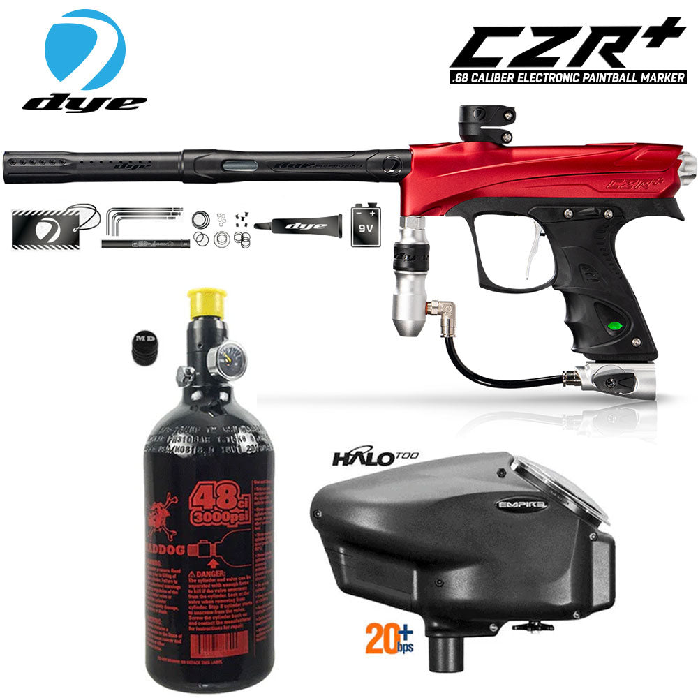 Dye CZR+ Electronic Paintball Gun Marker Packages | Maddog All-In-One Starter Kits