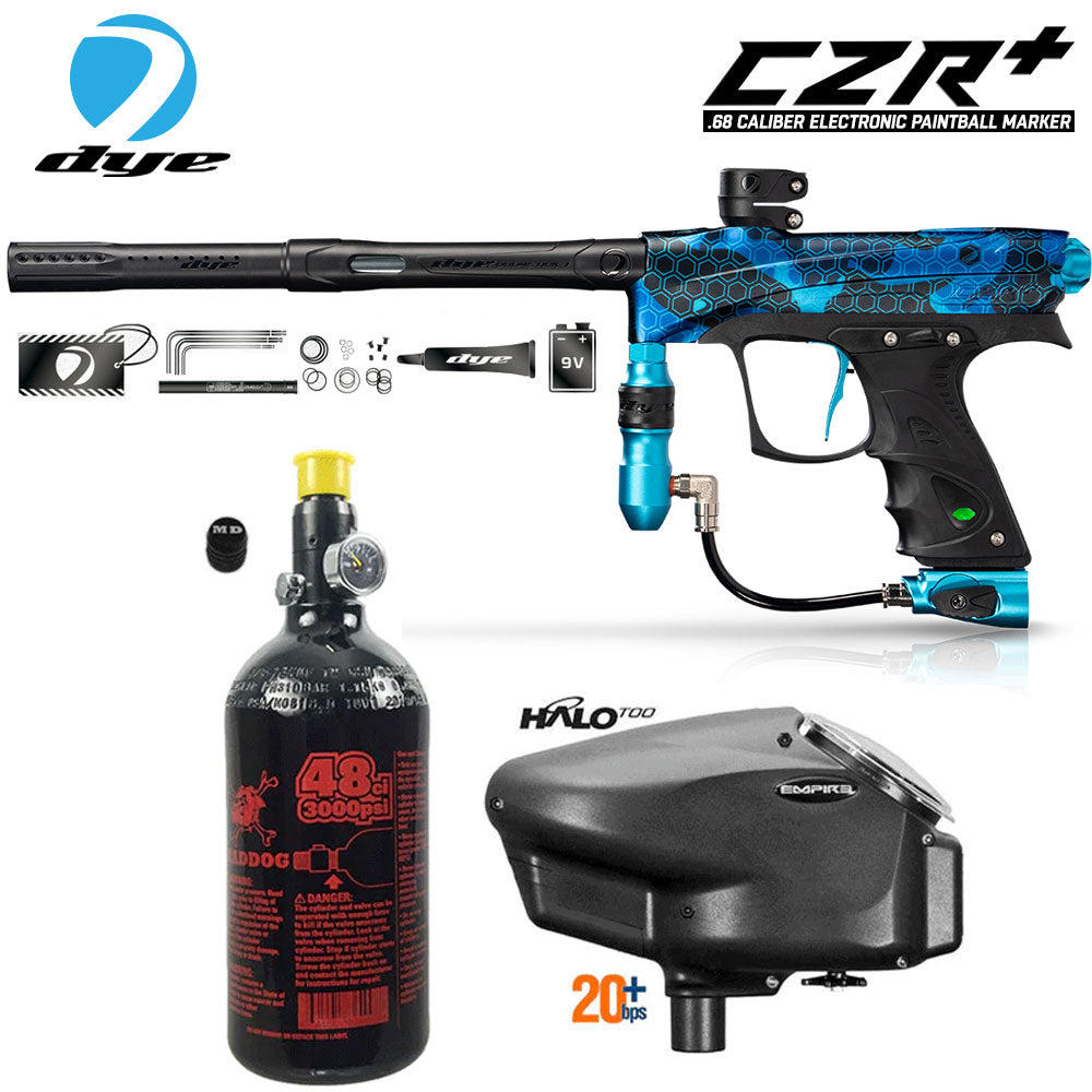 Dye CZR+ Electronic Paintball Gun Marker Packages | Maddog All-In-One Starter Kits