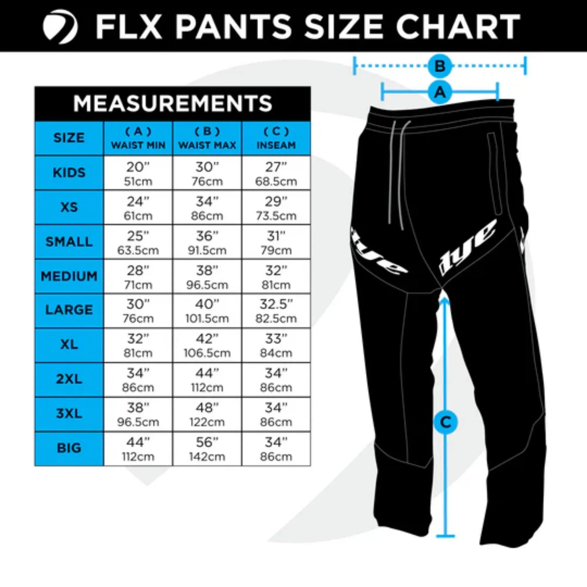 DYE FLX Paintball Pants - Black/Grey | Lightweight Mobility, Breathability & Reinforced Protection