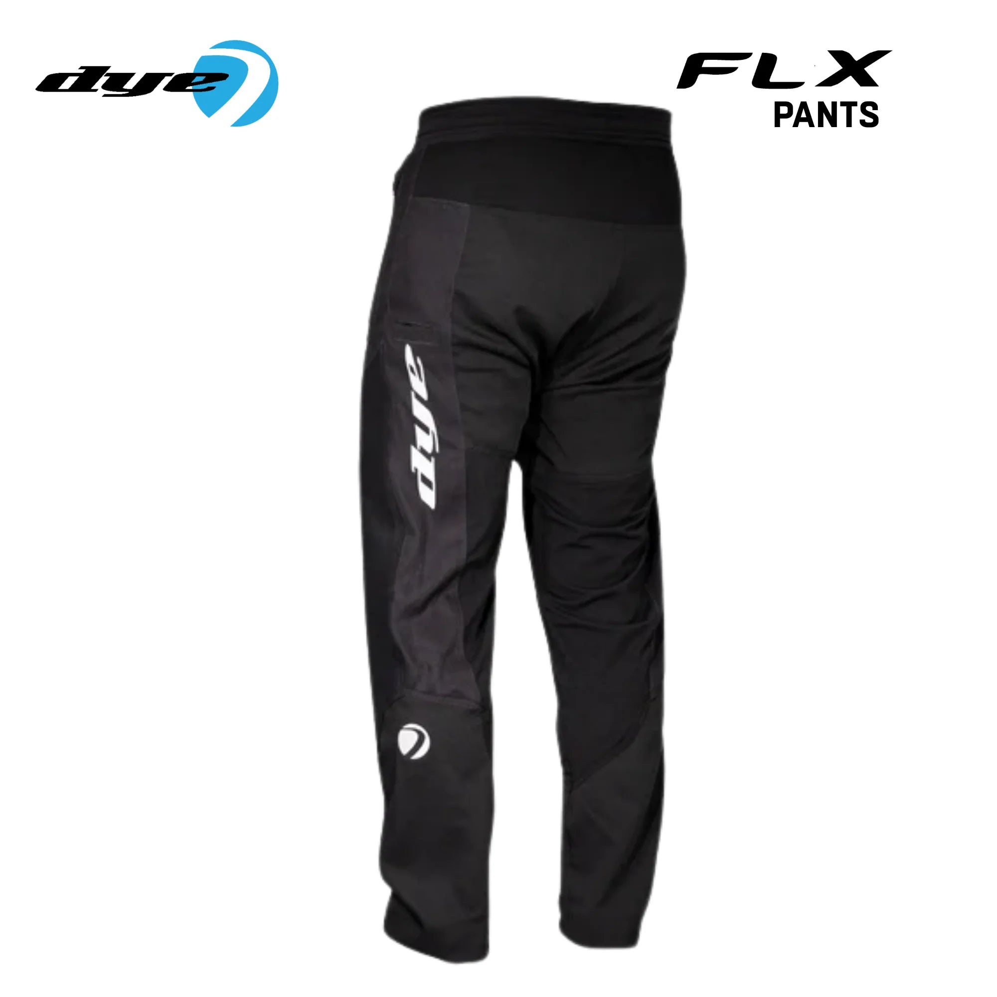 DYE FLX Paintball Pants - Black/Grey | Lightweight Mobility, Breathability & Reinforced Protection