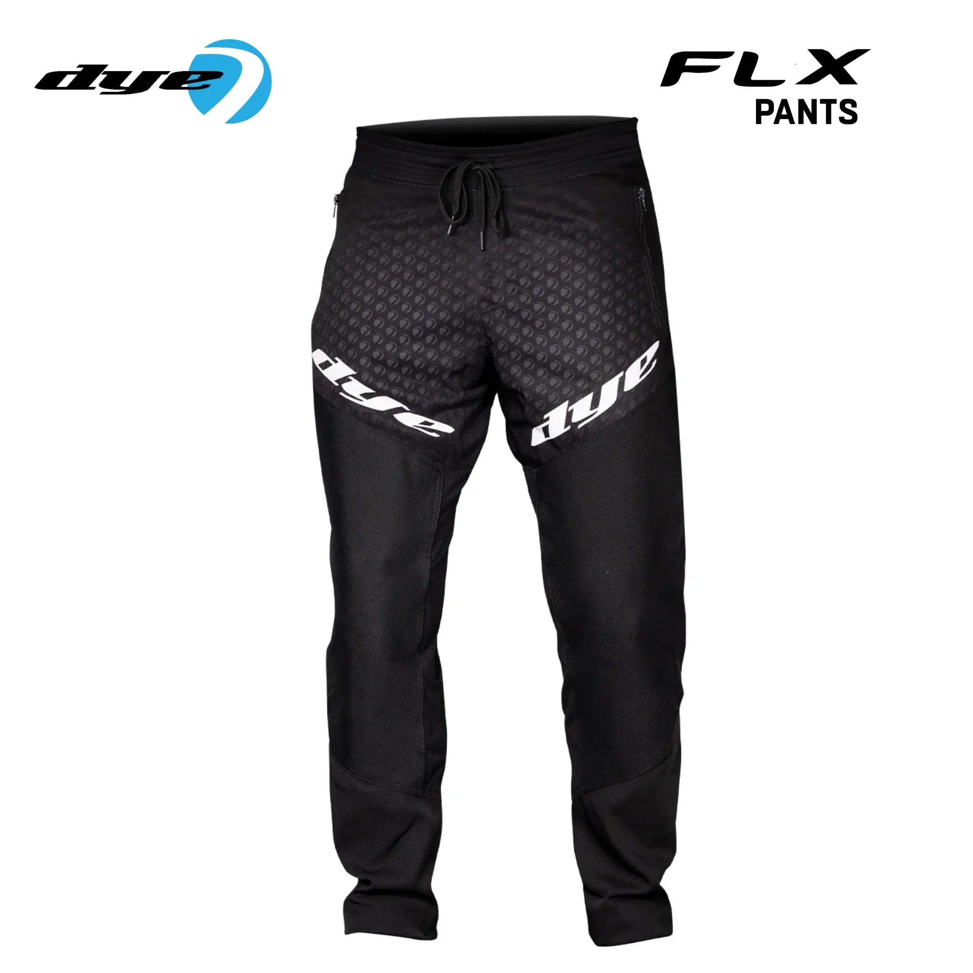 DYE FLX Paintball Pants - Black/Grey | Lightweight Mobility, Breathability & Reinforced Protection