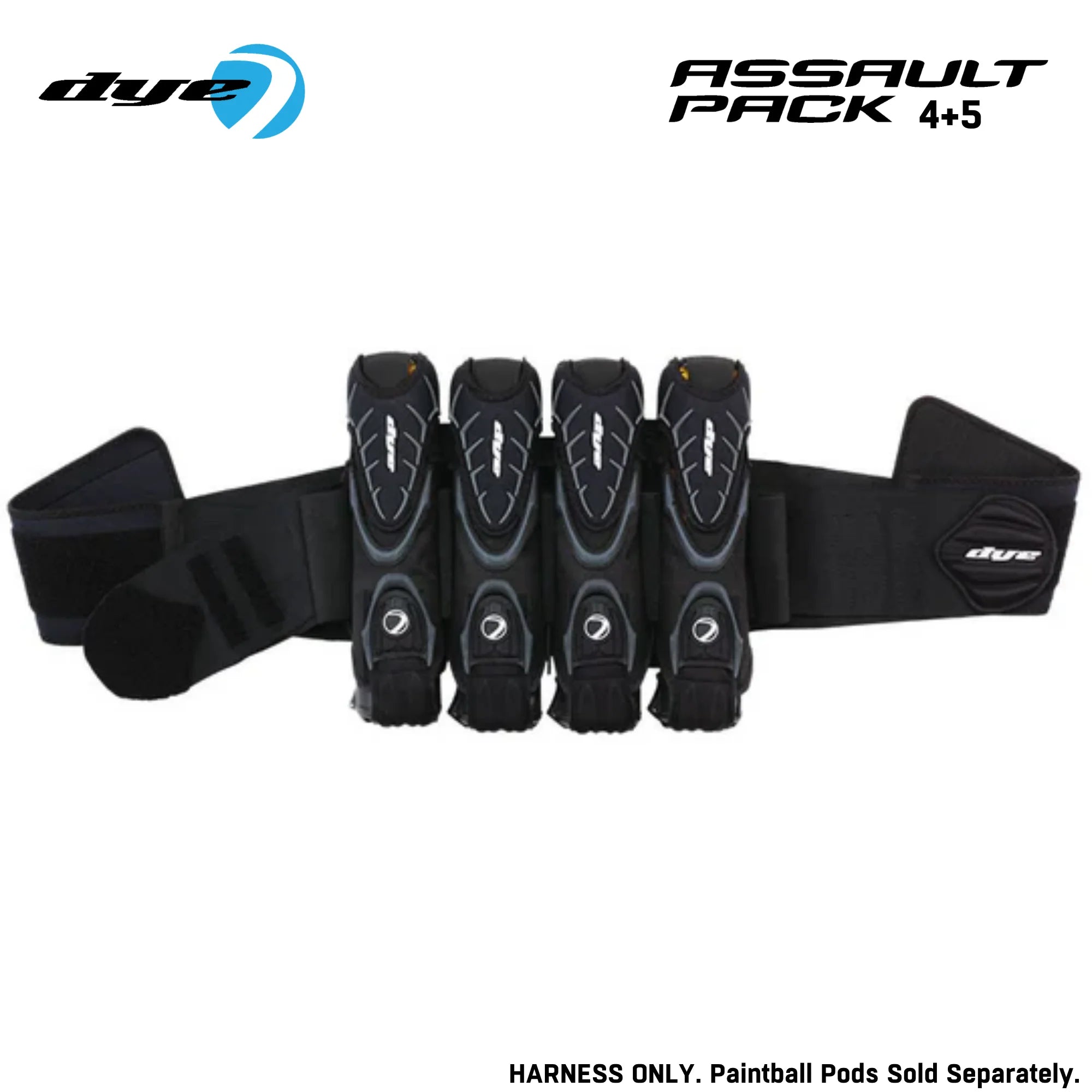 Dye Assault Paintball Harness Pod Pack – 3+4 / 4+5 Capacity