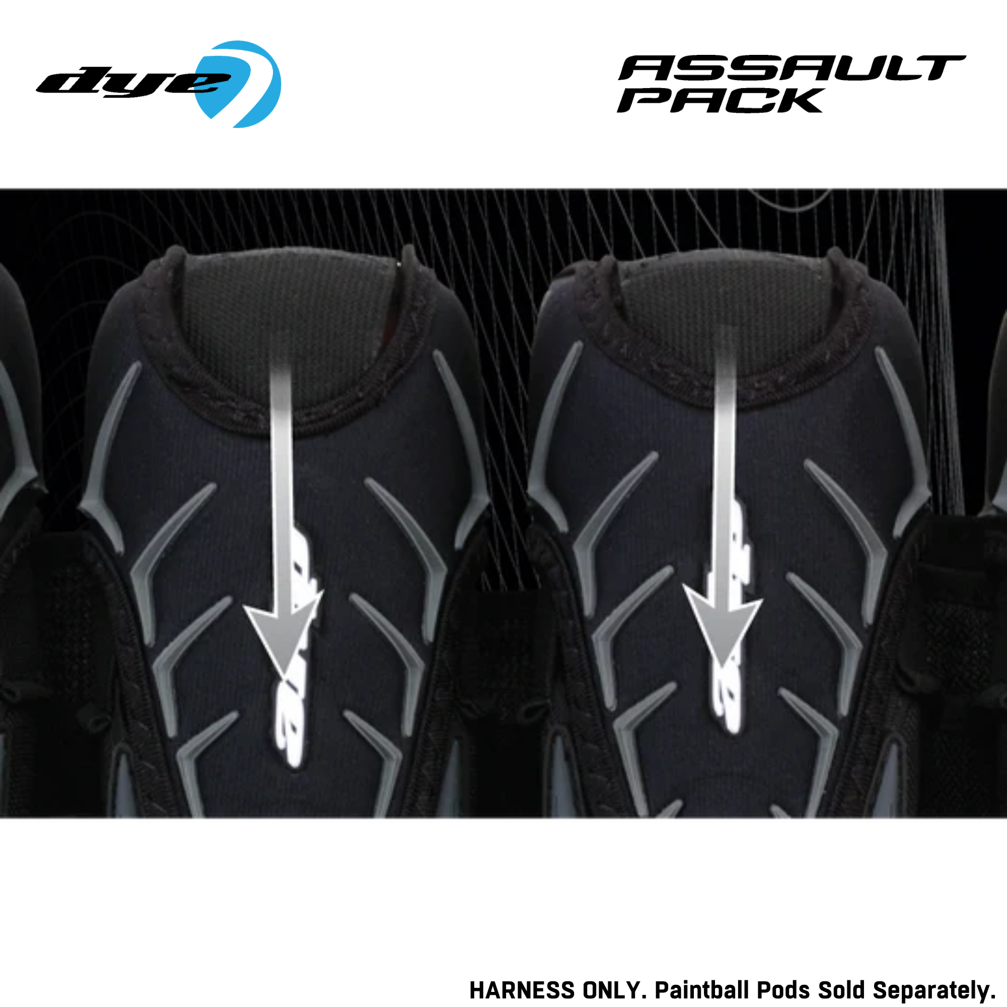 Dye Assault Paintball Harness Pod Pack – 3+4 / 4+5 Capacity